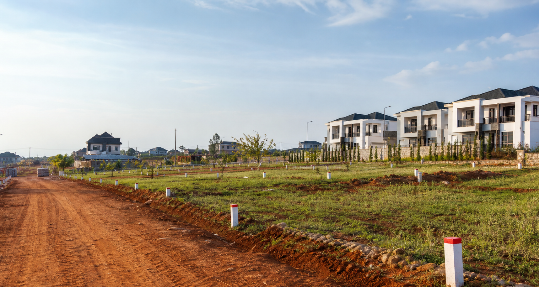 Estate plots near housing development